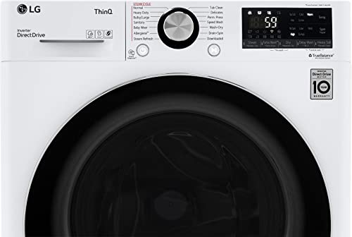 LG WM3555HWA 24 Inch Smart All In One Washer/Dryer with 2.3 cu. ft. Capacity, Wi-Fi Enabled, 14 Wash Cycles, 1400 RPM, Ventless, NeveRust Stainless Steel Drum, Quiet Operation, TrueBalance