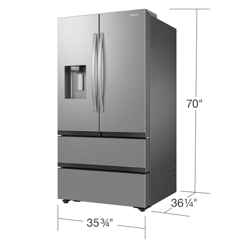 SAMSUNG 30 cu. ft. Mega Capacity 4-Door French Door Refrigerator with Four Types of Ice, Stainless Steel, RF31CG7400SRAA