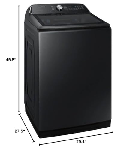 Samsung 5.5 Cu. Ft. Smart Top Load Washer with Super Speed Wash in Brushed Black