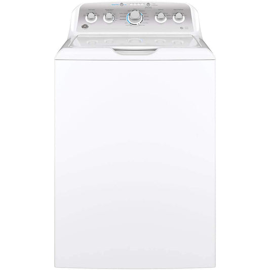 GE GTW500ASNWS Top Loading Washer with Stainless Steel Basket, 4.6 Cu. Ft. Capacity, 13 Cycles, White