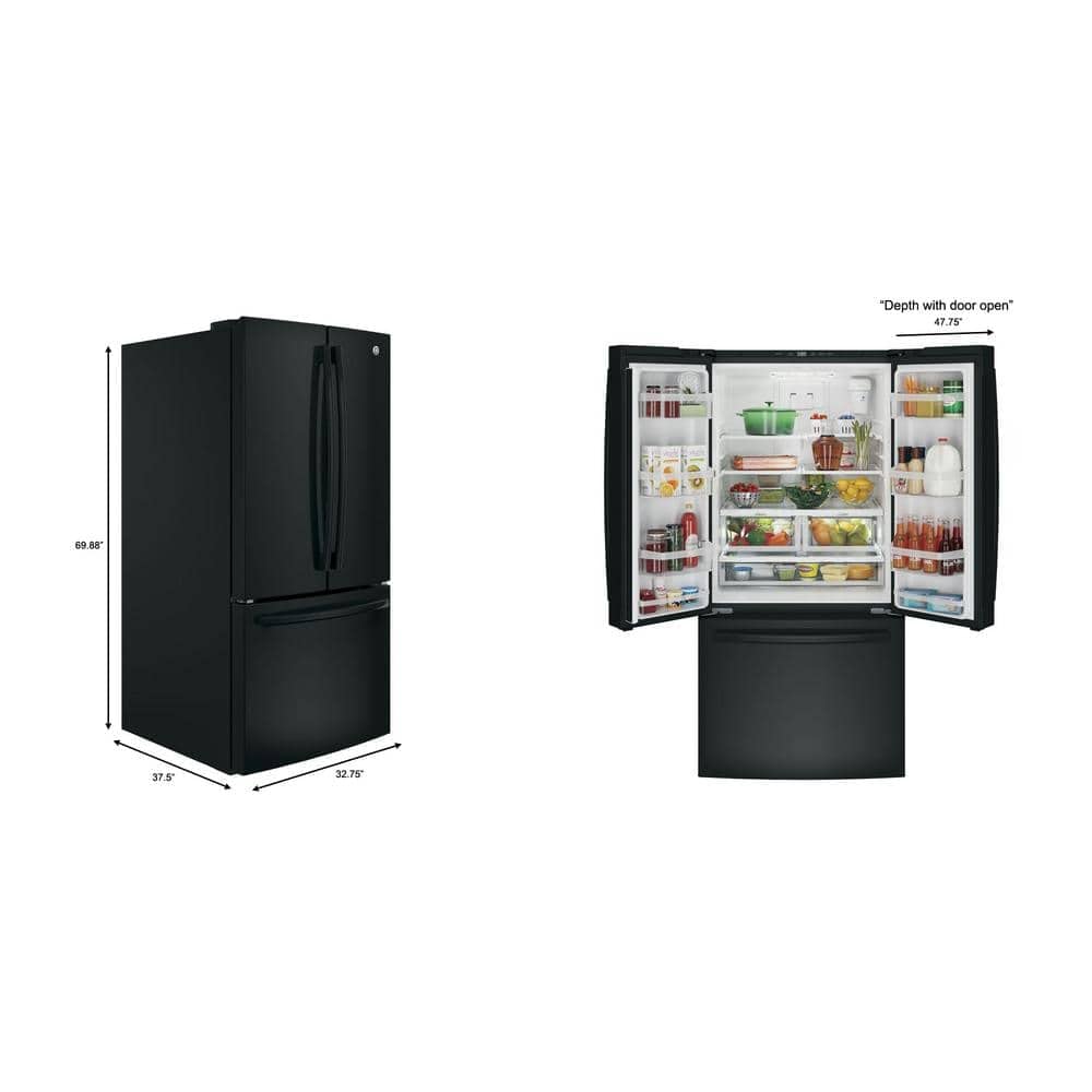 GE GNE25JGKBB French Door Refrigerato