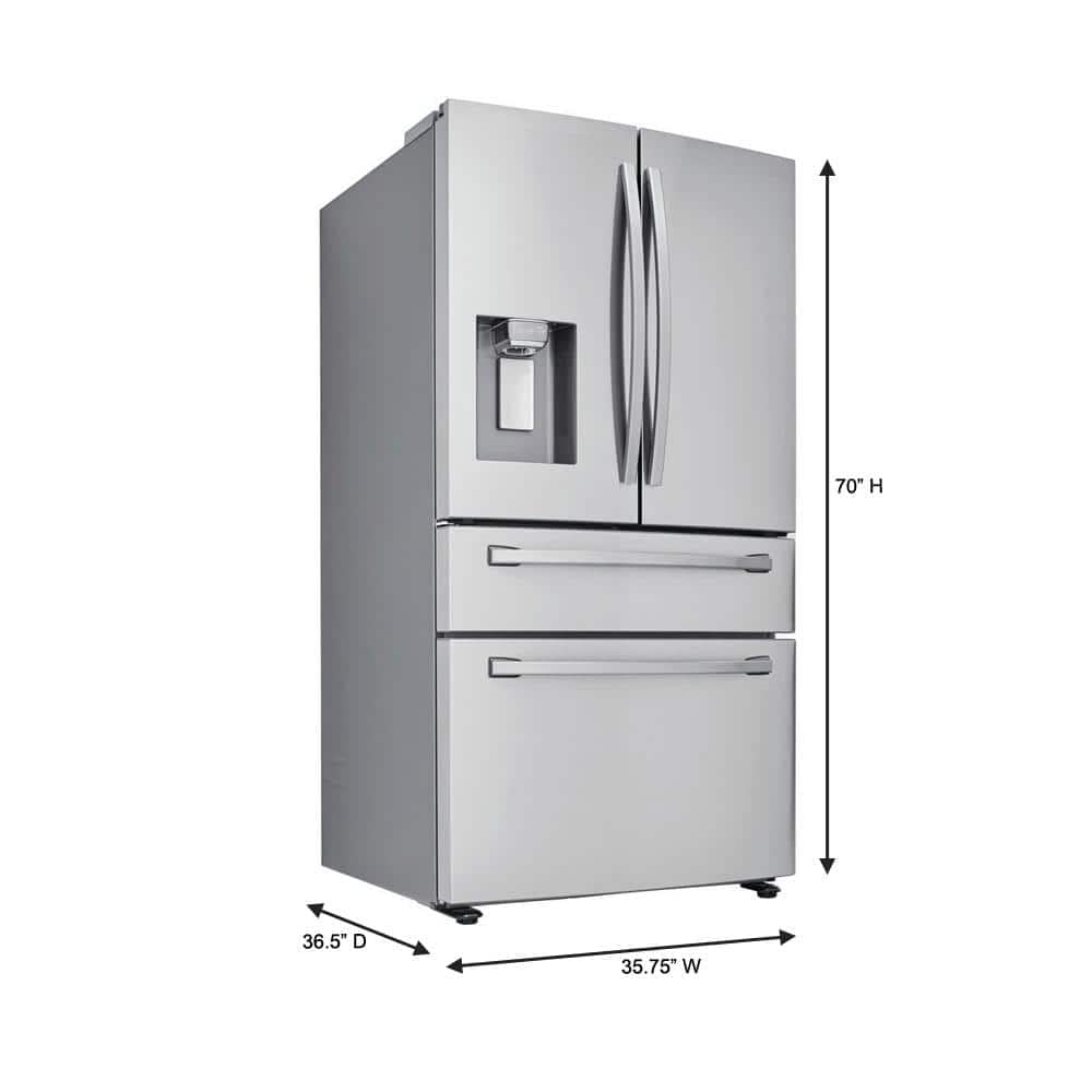 SAMSUNG RF28R7201SR 28 Cu. Ft. Stainless 4-Door French Door Refrigerator