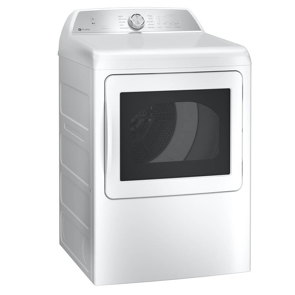 GE Profile PTD60EBSRWS 7.4 Cu. Ft. White Electric Dryer with Sanitize Cycle and Sensor Dry