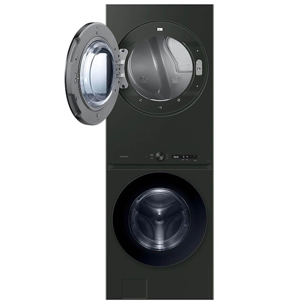 SAMSUNG WH53DBH700EF Bespoke Satin Green Ultra Capacity Smart Electric 5.3 Cu. Ft. Washer/7.6 Cu. Ft. Dryer AI Laundry