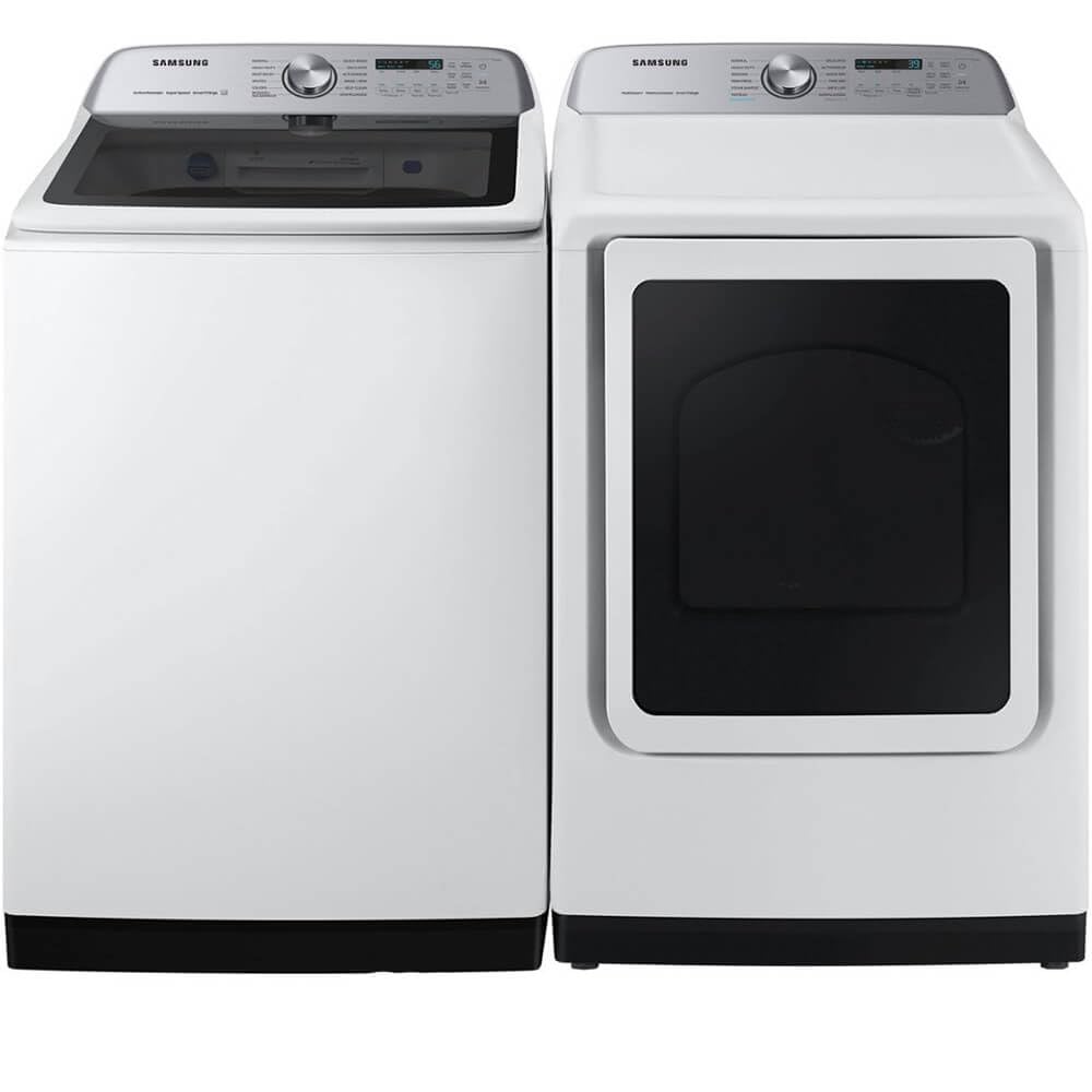 Samsung 7.4 Cu. Ft. White Smart Electric Dryer With Steam Sanitize+