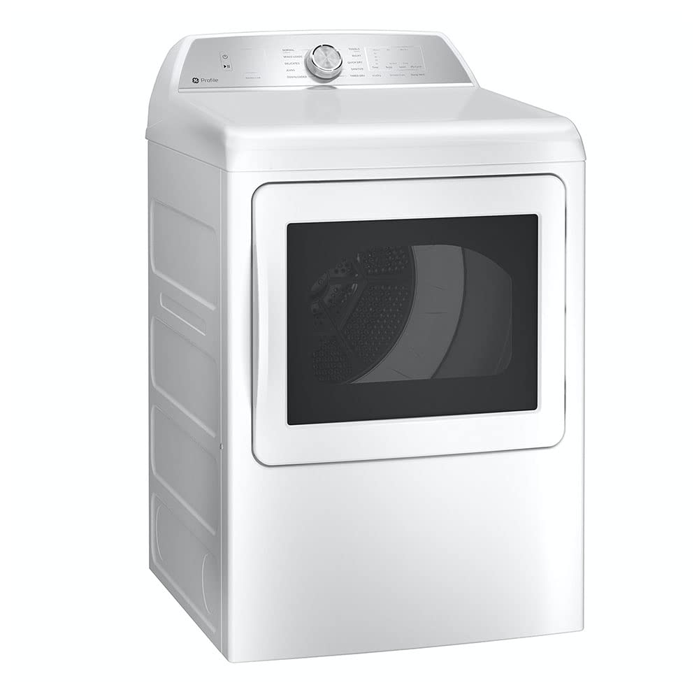 GE Profile PTD60GBSRWS 7.4 Cu. Ft. White Front Load Gas Dryer