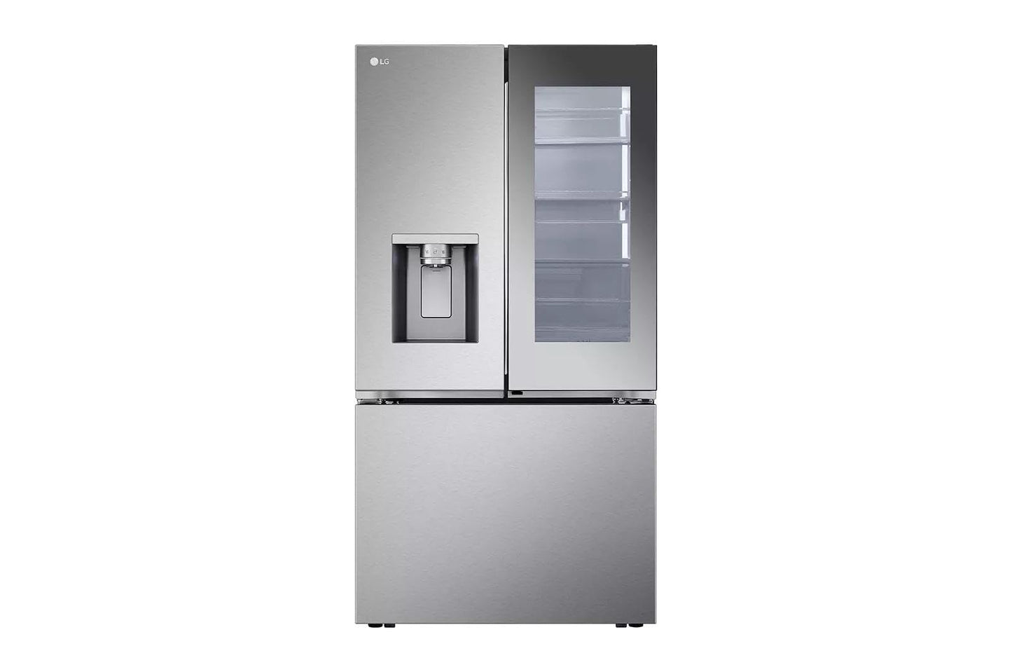 LG LRYKC2606S, 26 cu. ft. Smart Mirror InstaView® Counter-Depth MAX™ French Door Refrigerator with Four Types of Ice