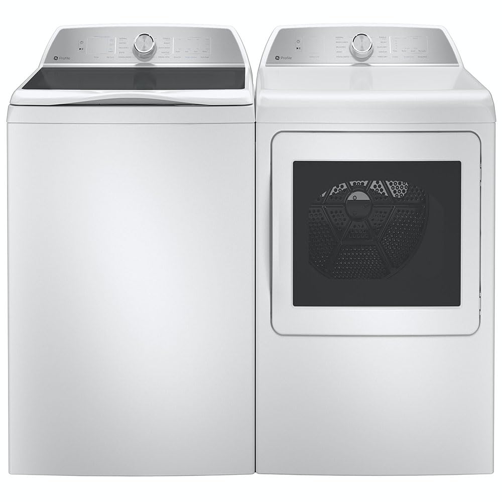 GE Profile PTD60GBSRWS 7.4 Cu. Ft. White Front Load Gas Dryer