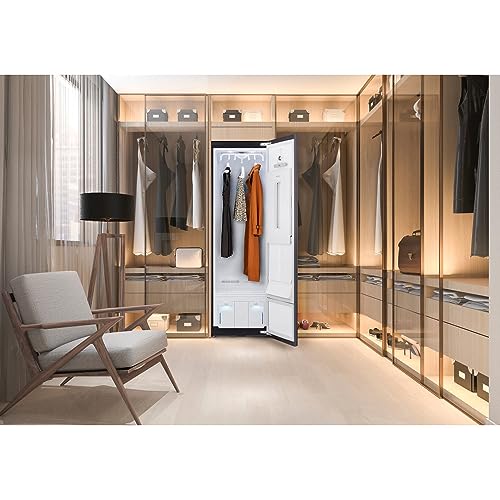 LG Styler Steam Closet with TrueSteam Technology and Exclusive Moving Hangers (S5WBC), Cream White