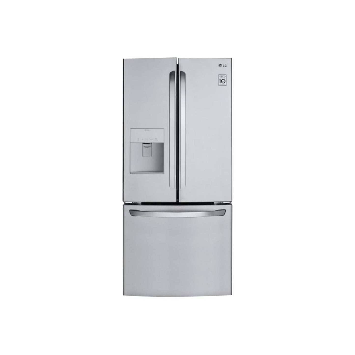 LG LFDS22520S - Refrigerator/Freezer - French Door Bottom Freezer with Water Dispenser - Width: 29.8 in - Depth: 35.5 in - Height: 68.5 in - 21.8 cu. ft - Stainless Steel