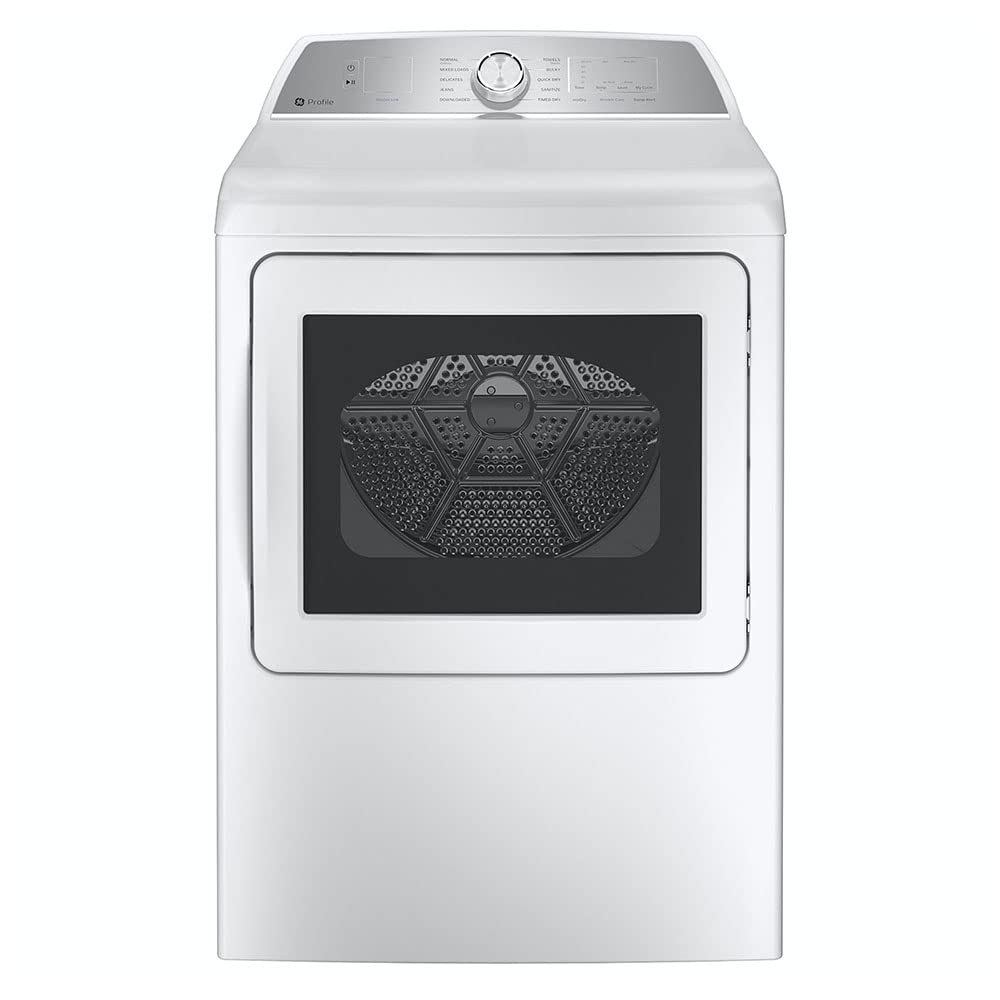 GE Profile PTD60GBSRWS 7.4 Cu. Ft. White Front Load Gas Dryer