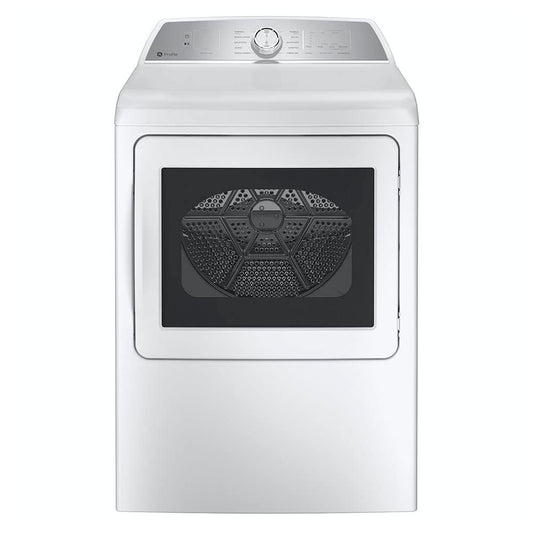 GE Profile PTD60GBSRWS 7.4 Cu. Ft. White Front Load Gas Dryer