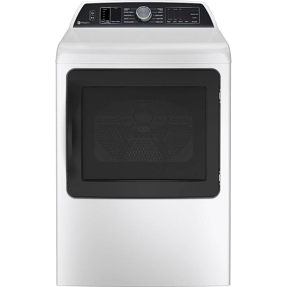 GE Profile PTD70EBSTWS 7.4 Cu. Ft. White Smart Front Load Electric Dryer