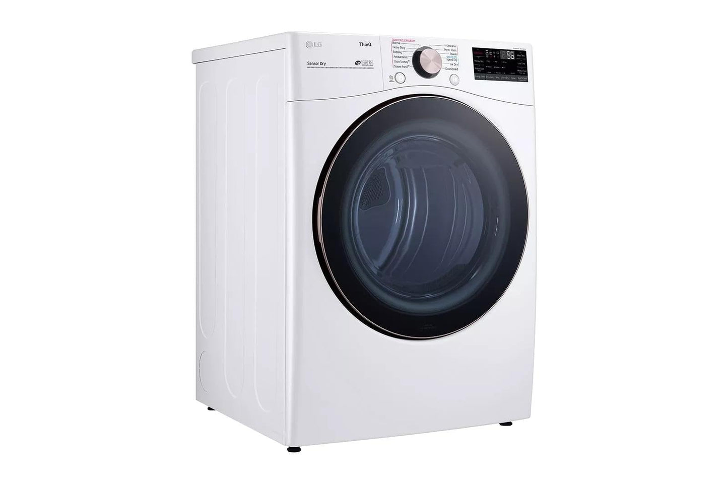LG 7.4 Cubic Feet Ultra Large Capacity Smart Wi-Fi Enabled Front Load Gas Dryer with TurboSteam Technology and Built-In Intelligence (White)