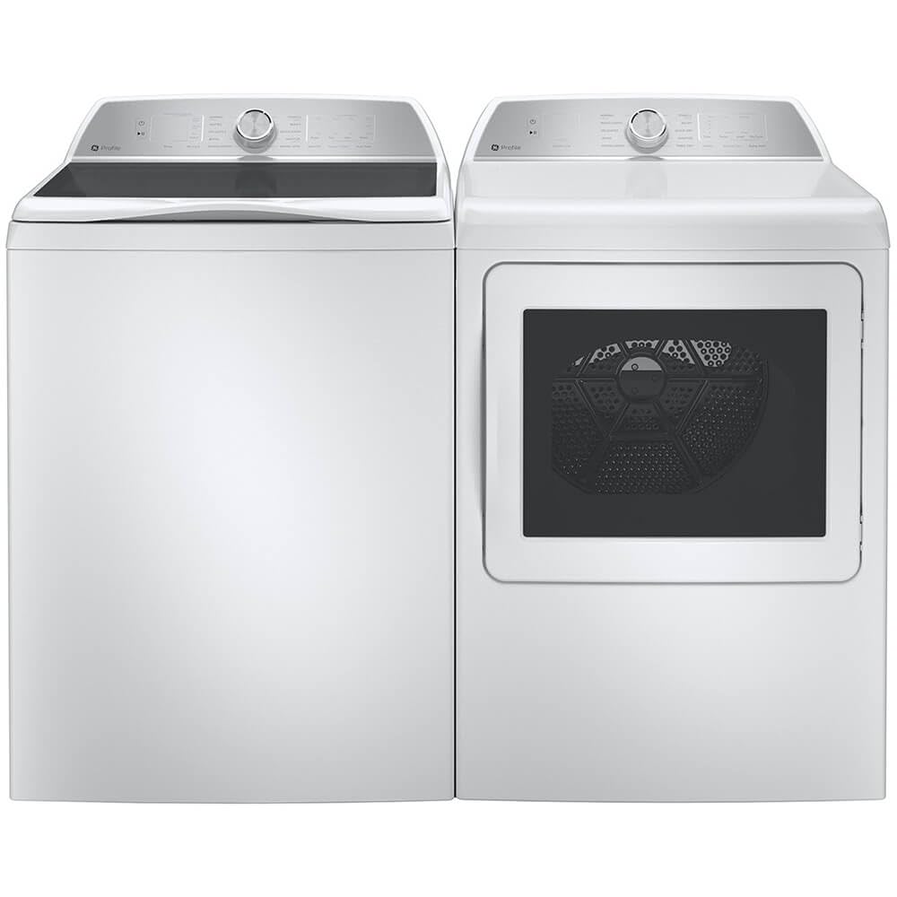GE Profile PTD60EBSRWS 7.4 Cu. Ft. White Electric Dryer with Sanitize Cycle and Sensor Dry