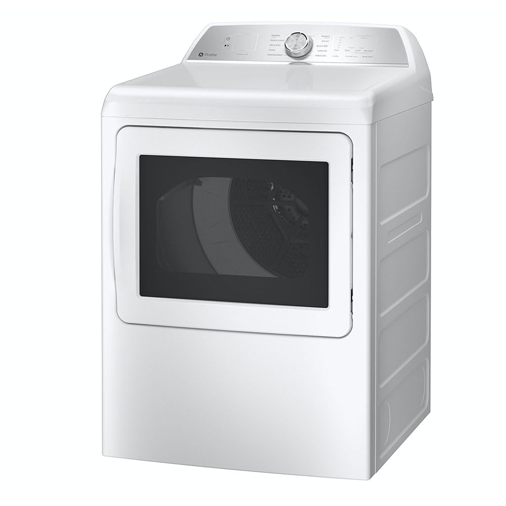 GE Profile PTD60GBSRWS 7.4 Cu. Ft. White Front Load Gas Dryer