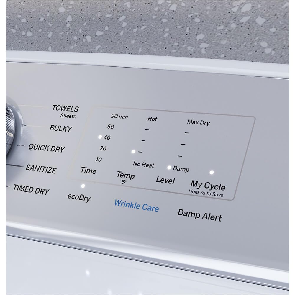 GE Profile PTD60EBSRWS 7.4 Cu. Ft. White Electric Dryer with Sanitize Cycle and Sensor Dry