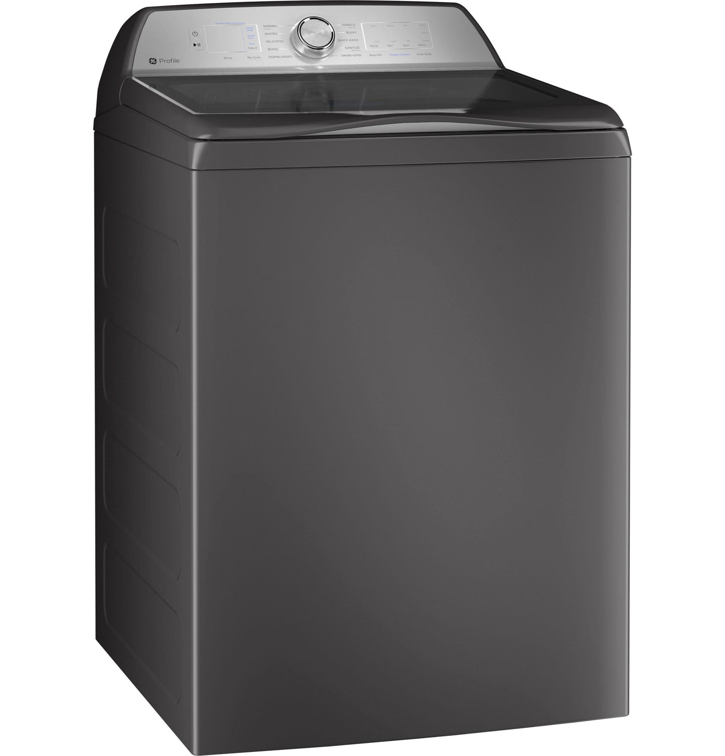 GE Profile PTW605BR 28 Inch Wide 4.9 Cu. Ft. Top Loading Washer with Smarter Wash Technology - Diamond Gray