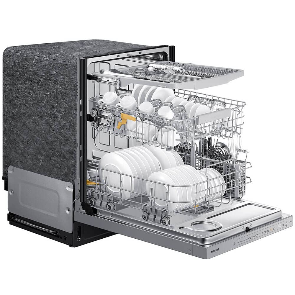 Samsung DW80BB707012 24 inch White Glass 42dBA Smart Dishwasher