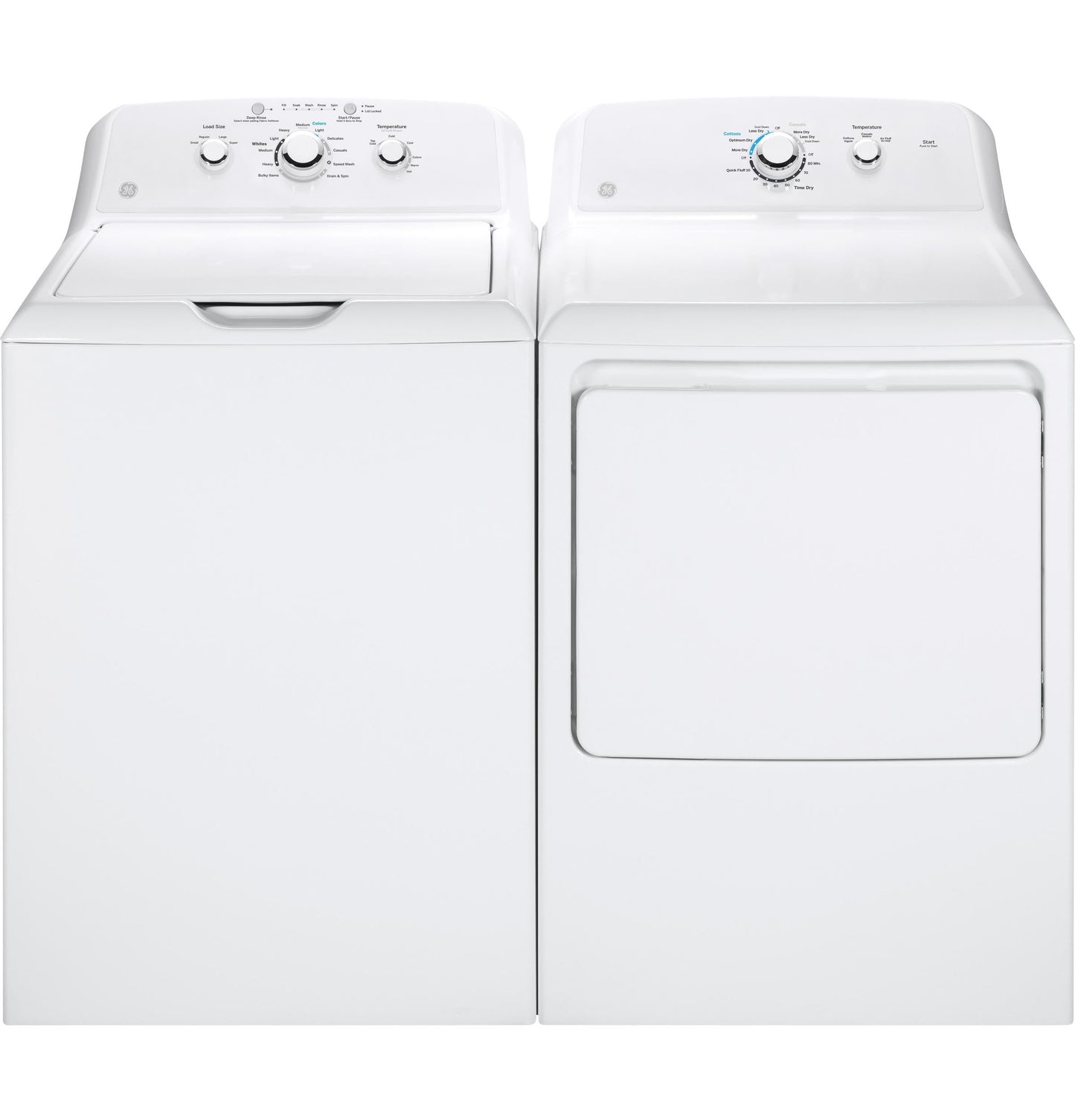 GE GTX22EASKWW 6 Cu.Ft. Electric Dryer with 6 Cycles, Reversible Door, White