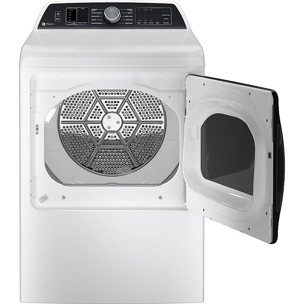GE Profile PTD70EBSTWS 7.4 Cu. Ft. White Smart Front Load Electric Dryer