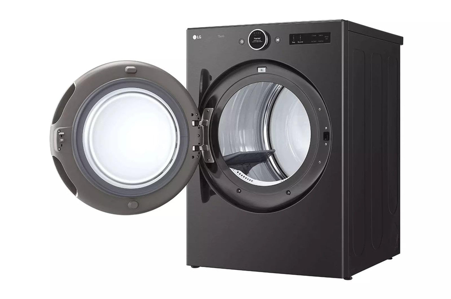 LG DLEX6700B 27 Inch Smart Electric Dryer with 7.4 Cu. Ft. Capacity, 23 Dryer Cycles, Wrinkle Care, TurboSteam, Dial-A Cycle™ Knob, FlowSense Indicator, AI Fabric Sensor