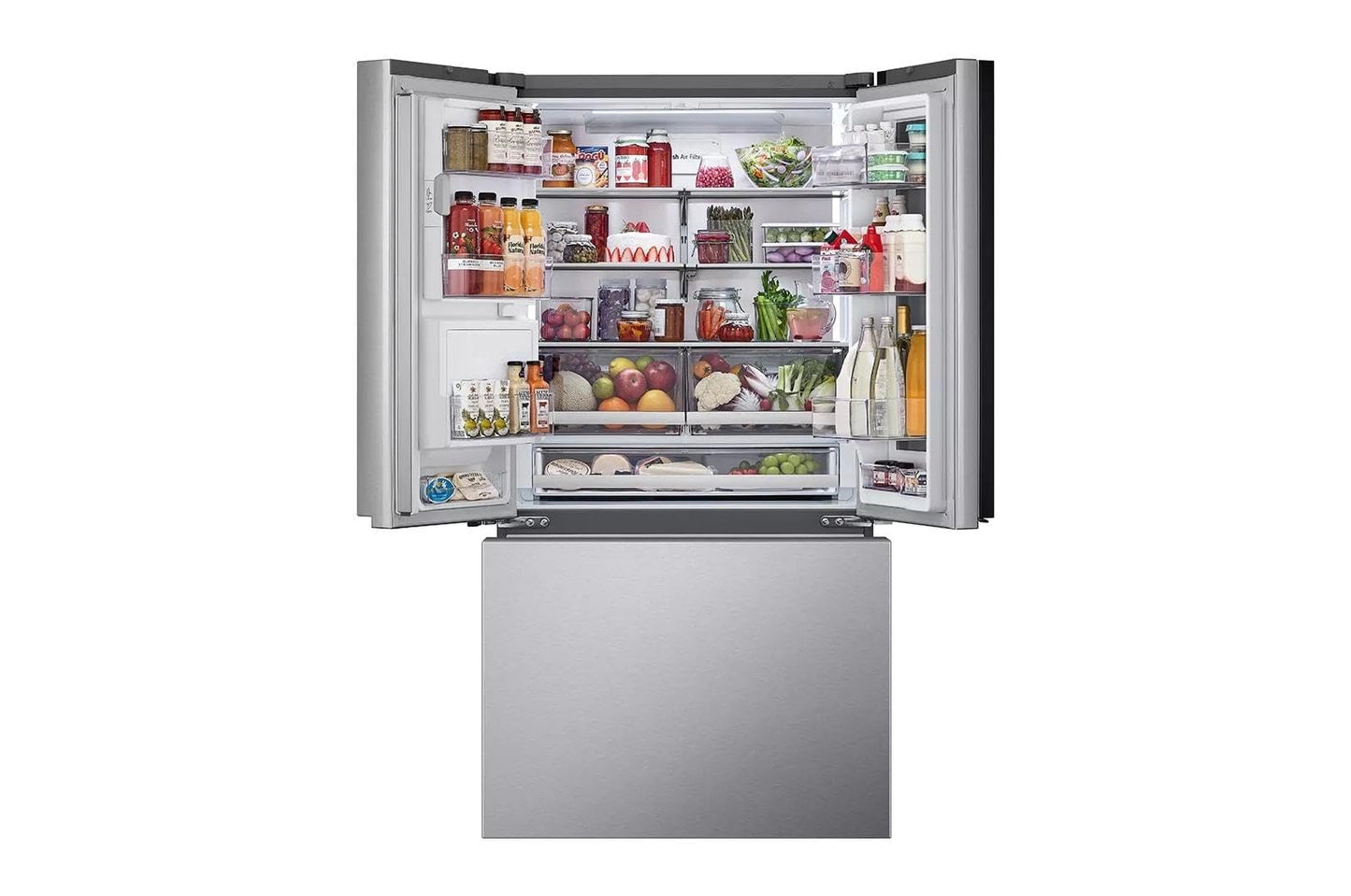 LG LRYKC2606S, 26 cu. ft. Smart Mirror InstaView® Counter-Depth MAX™ French Door Refrigerator with Four Types of Ice