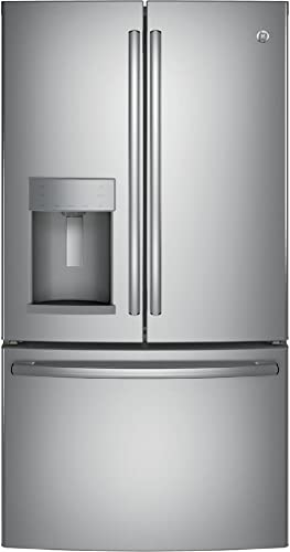 GE GFE28GYNFS 36 Energy Star French Door Refrigerator with 27.8 cu. ft. Total Capacity Advanced Water Filtration System Turbo Cool Freeze Settings + LED Lighting in Fingerprint Resist Stainless Steel