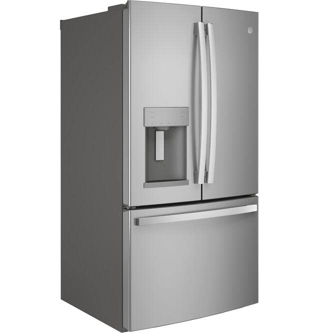GE GFE28GYNFS 36 Energy Star French Door Refrigerator with 27.8 cu. ft. Total Capacity Advanced Water Filtration System Turbo Cool Freeze Settings + LED Lighting in Fingerprint Resist Stainless Steel
