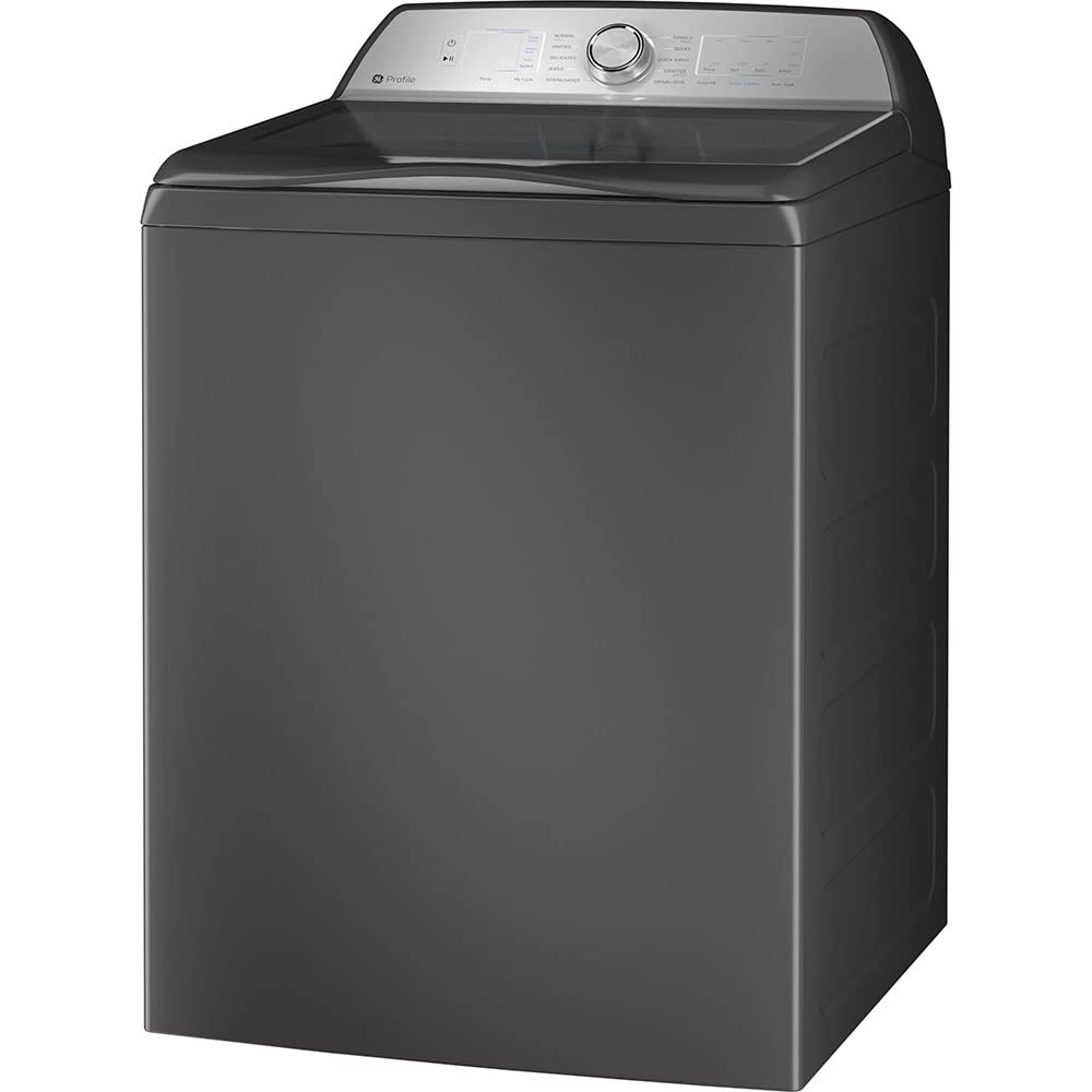 GE Profile PTW600BR 28 Inch Wide 5 Cu. Ft. Top Loading Washer with Smarter Wash Technology - Diamond Gray
