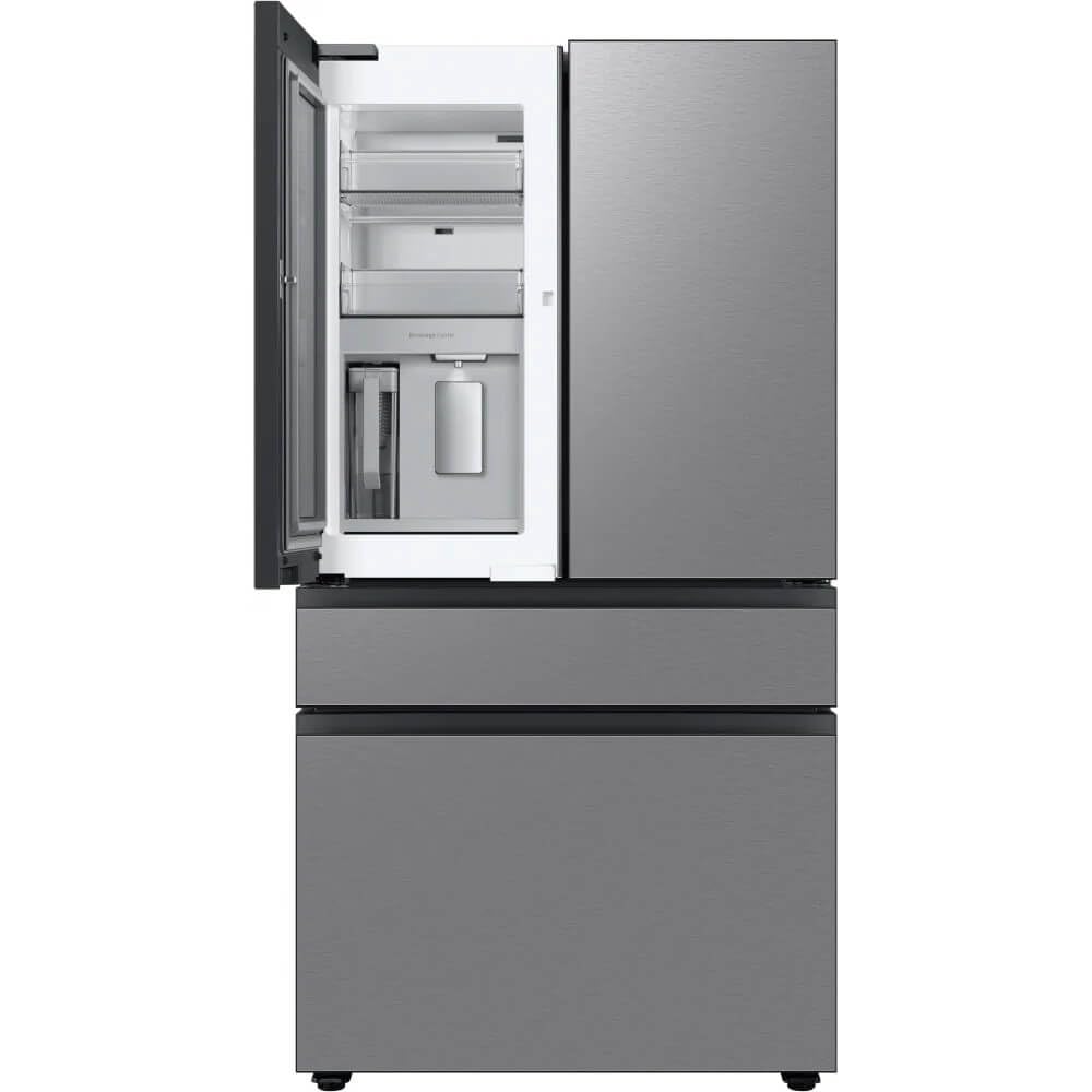 Samsung Bespoke 23 cu. ft. 4-Door French Door Smart Refrigerator with Beverage Center in Stainless Steel, Counter Depth