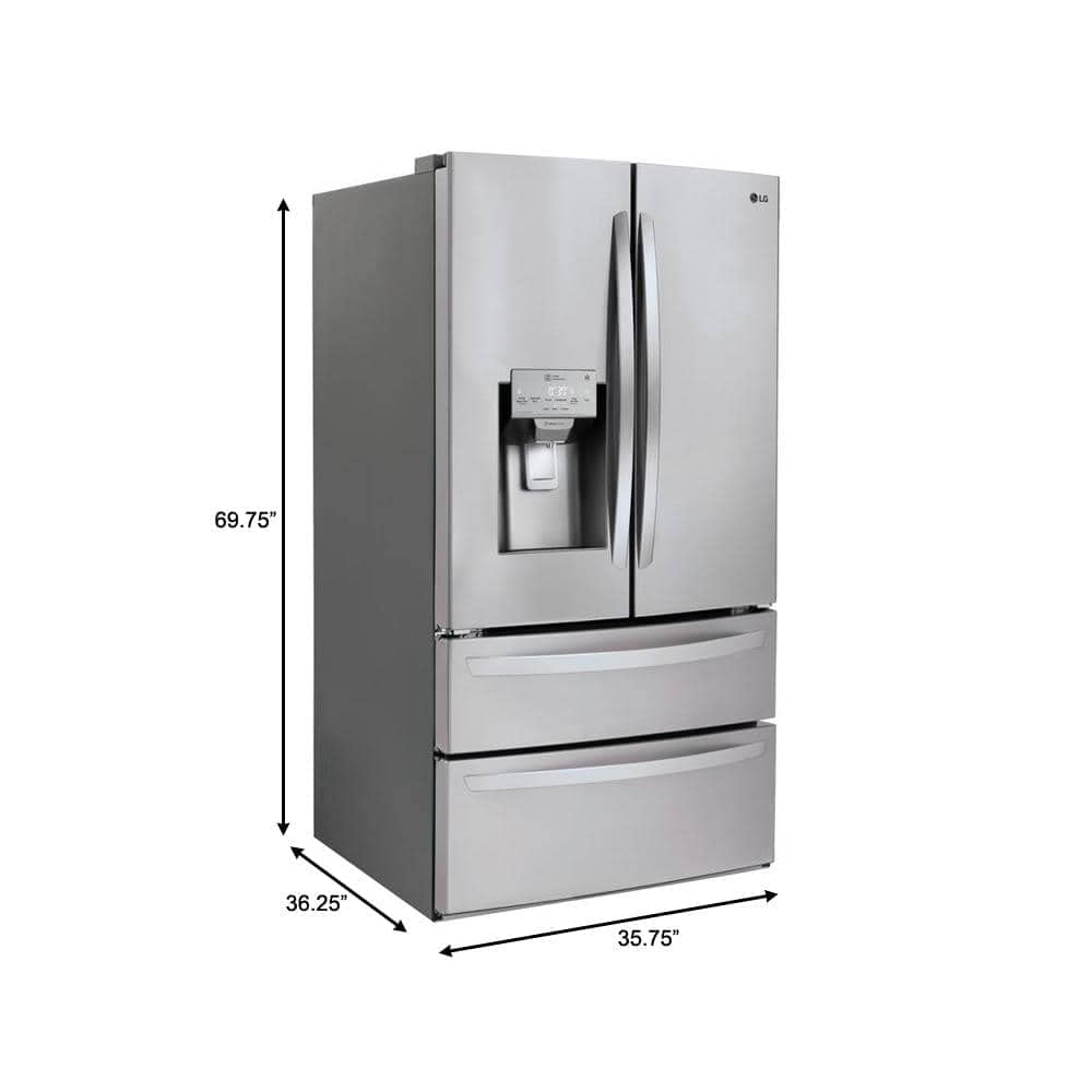 LG LMXS28626S 28 Cu. Ft. Stainless Steel 4-Door French Door Refrigerator