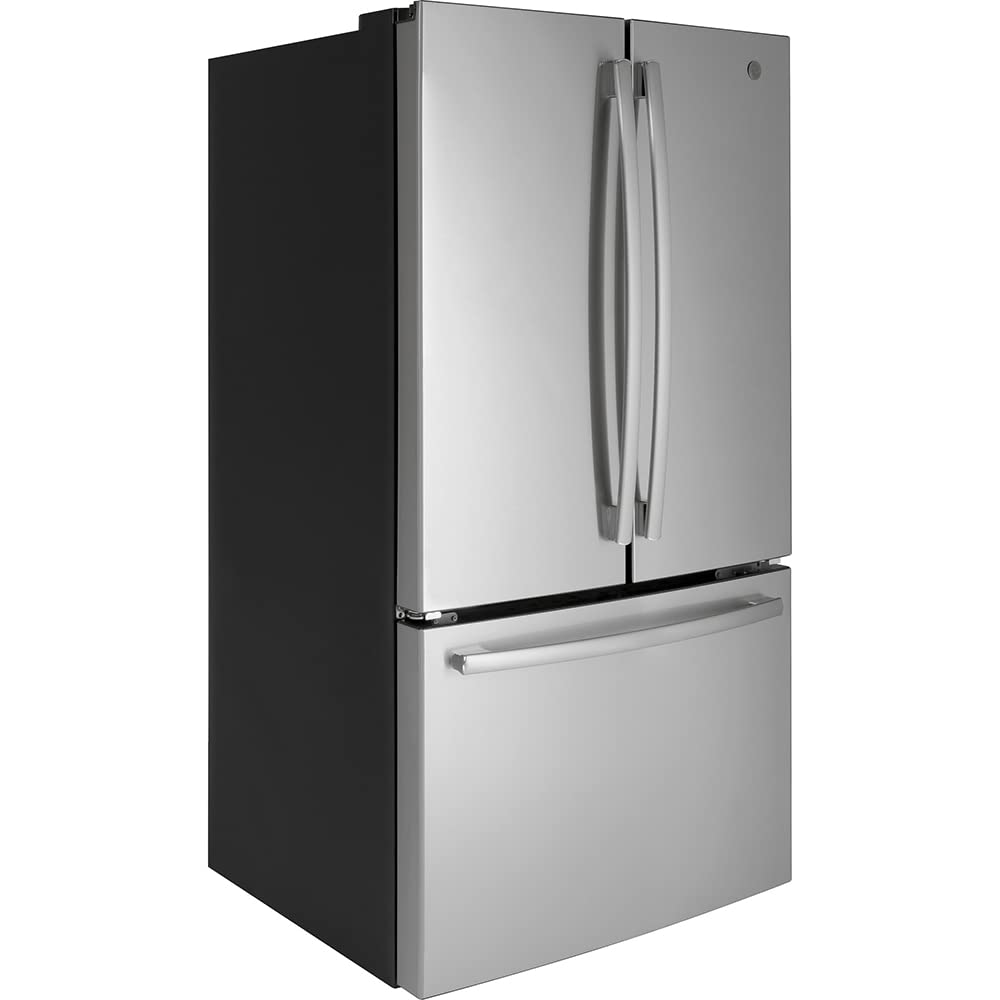 GE GNE27JYMFS 36" French Door Refrigerator with 27 cu. ft. Total Capacity Energy Star LED Lighting Internal Water Dispenser Spill-Proof Shelves in Fingerprint Resistant Stainless Steel