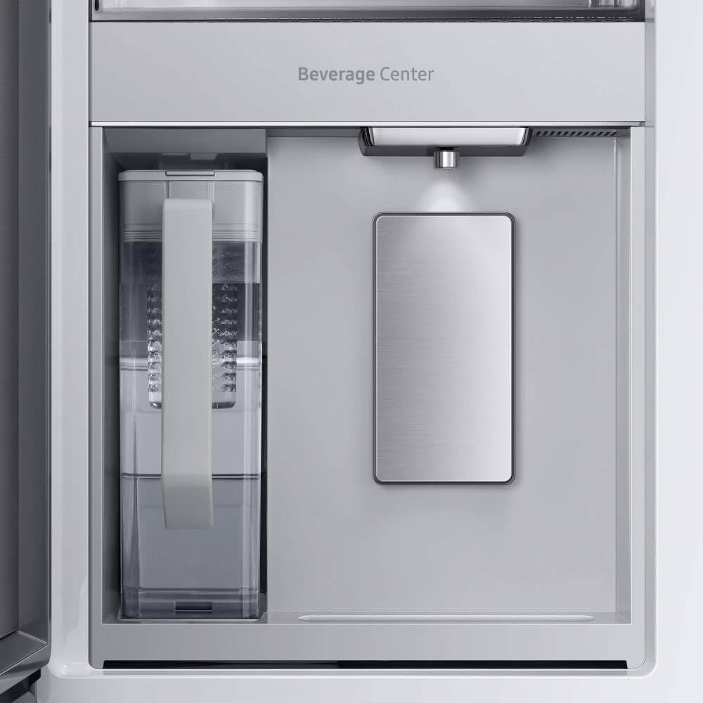 Samsung Bespoke 23 cu. ft. 4-Door French Door Smart Refrigerator with Beverage Center in Stainless Steel, Counter Depth