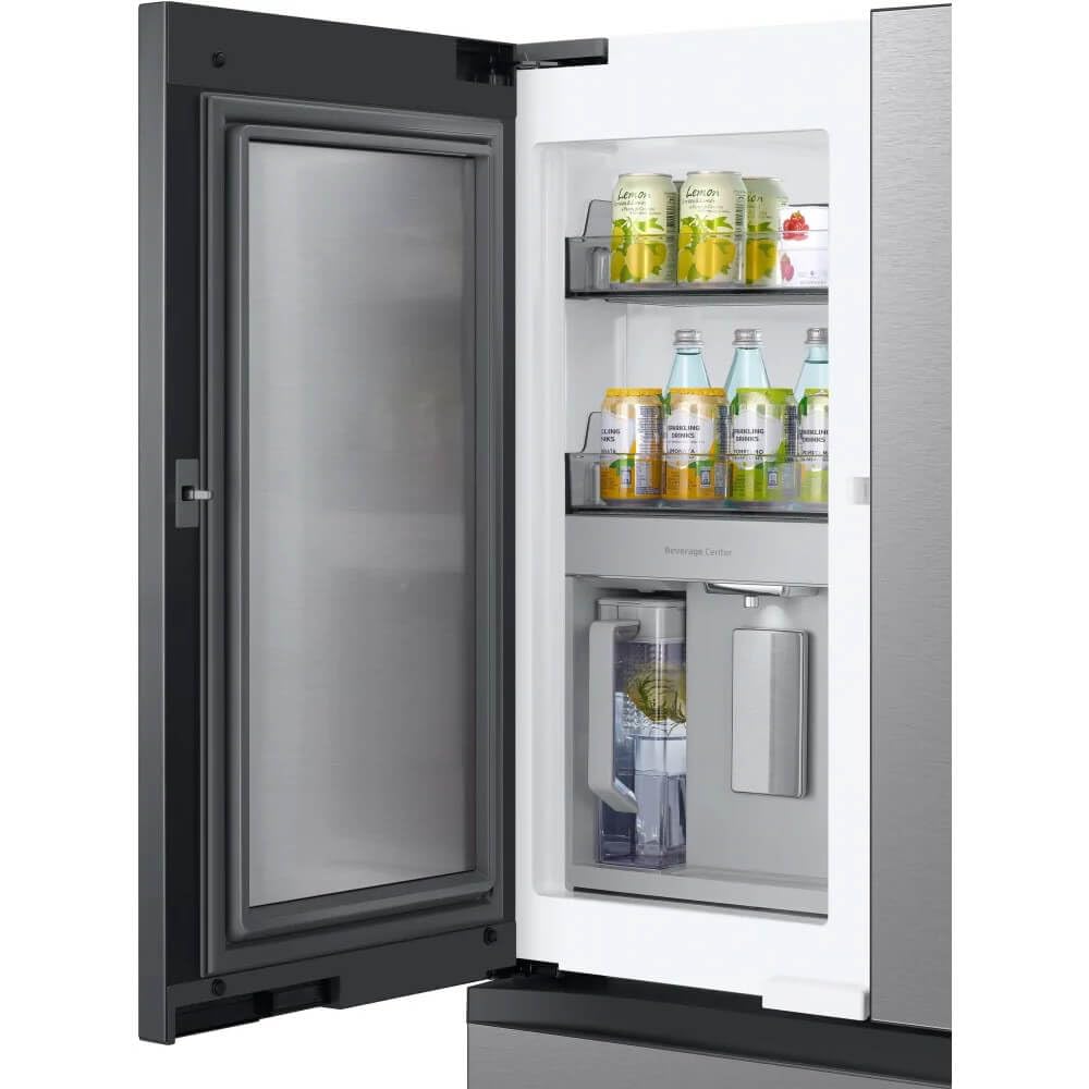 Samsung Bespoke 23 cu. ft. 4-Door French Door Smart Refrigerator with Beverage Center in Stainless Steel, Counter Depth