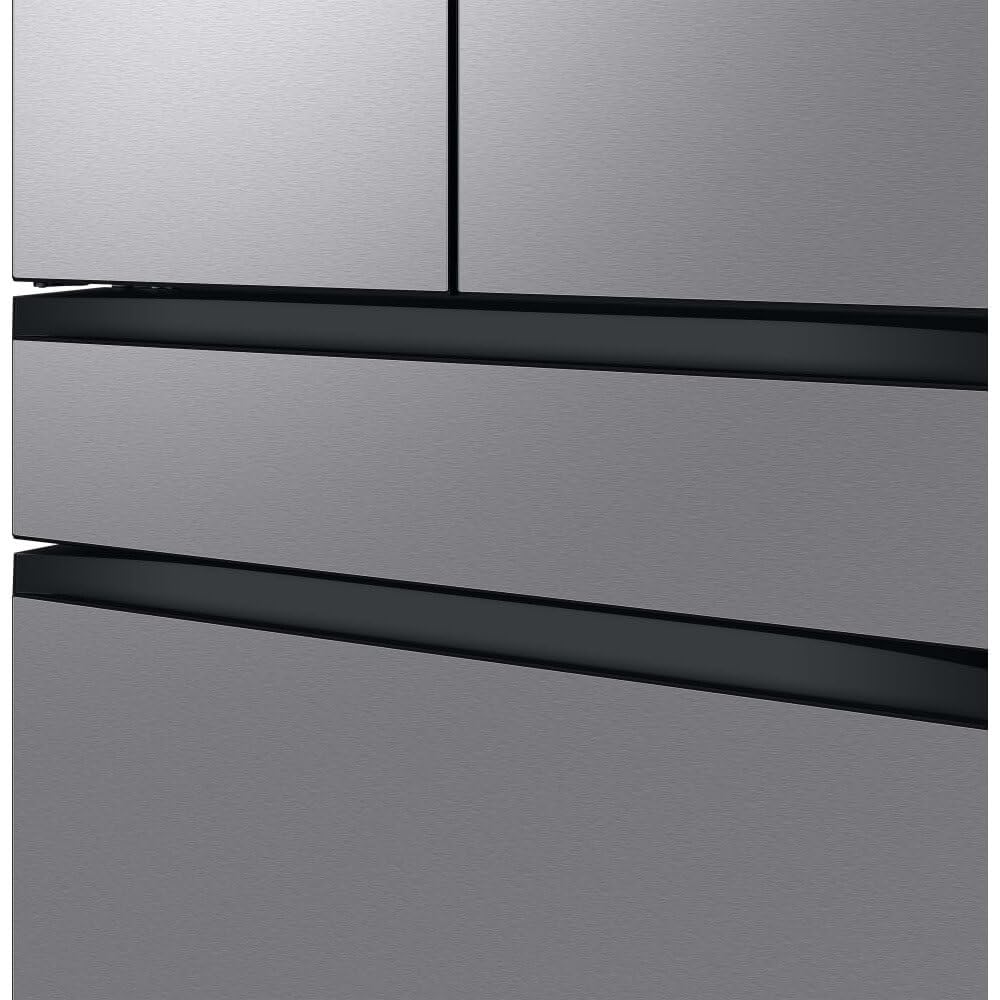 Samsung Bespoke 23 cu. ft. 4-Door French Door Smart Refrigerator with Beverage Center in Stainless Steel, Counter Depth