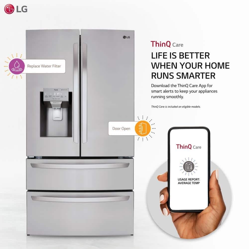 LG LMXS28626S 28 Cu. Ft. Stainless Steel 4-Door French Door Refrigerator