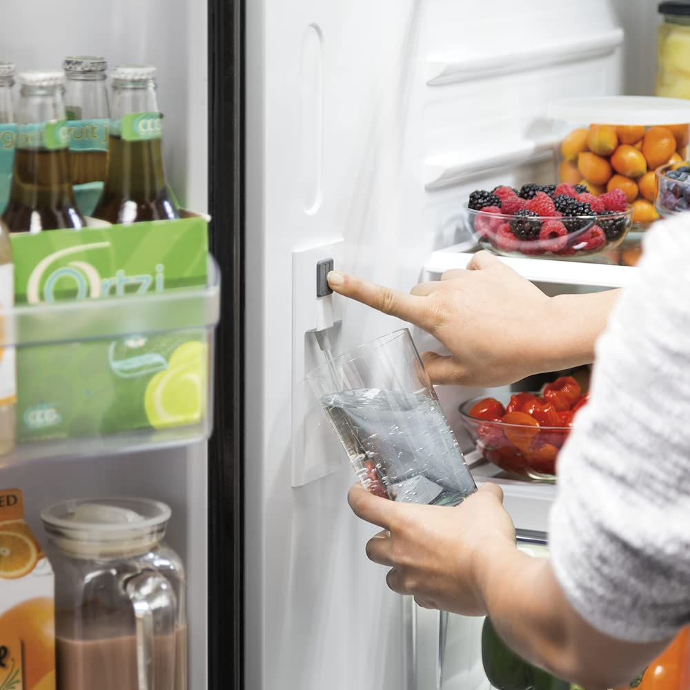 GE GNE27JYMFS 36" French Door Refrigerator with 27 cu. ft. Total Capacity Energy Star LED Lighting Internal Water Dispenser Spill-Proof Shelves in Fingerprint Resistant Stainless Steel