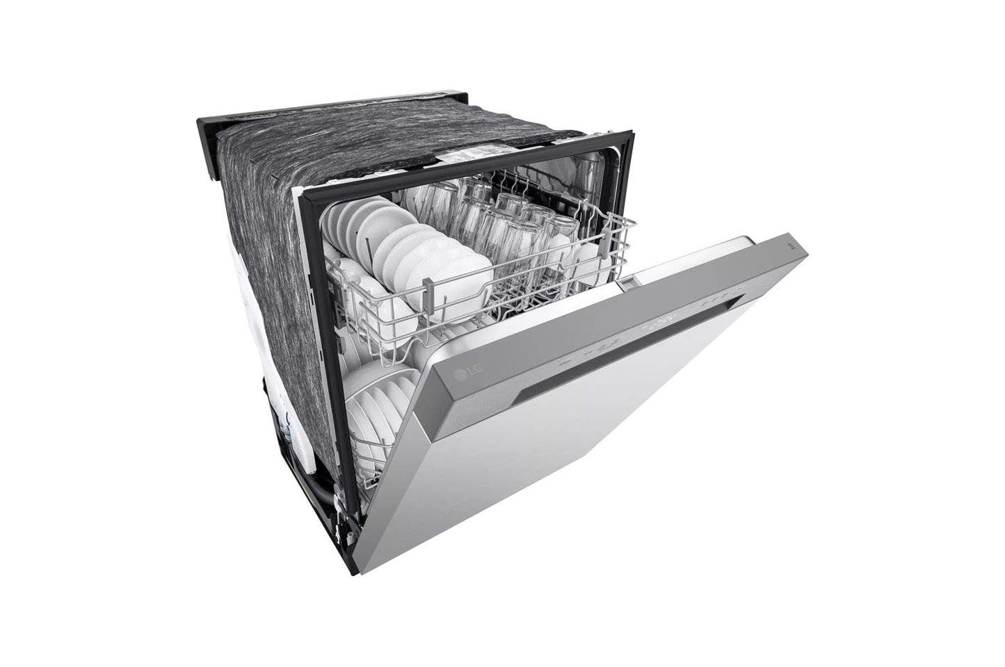 LG 24-Inch Front Control Dishwasher with SenseClean in Stainless Steel - LDFC2423V