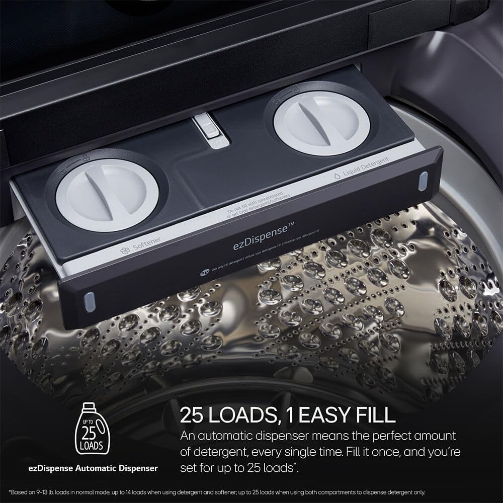 LG WT8600CB 5.5 Cu. Ft. Matte Black Mega Capacity Smart Top Load High-Efficiency Washer with Built-In Faucet
