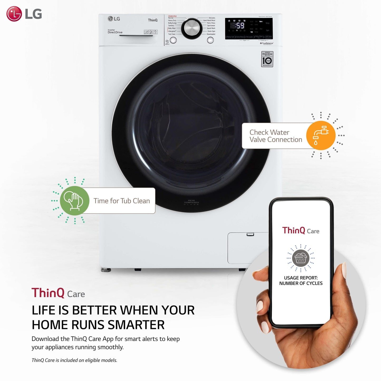 LG WM1455HWA FRONT LOAD WASHER